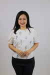 Tropical Puff Sleeve Blouse