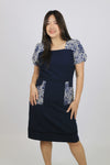Lace Panel Midi Dress