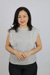 Flutter Lace Accent Blouse