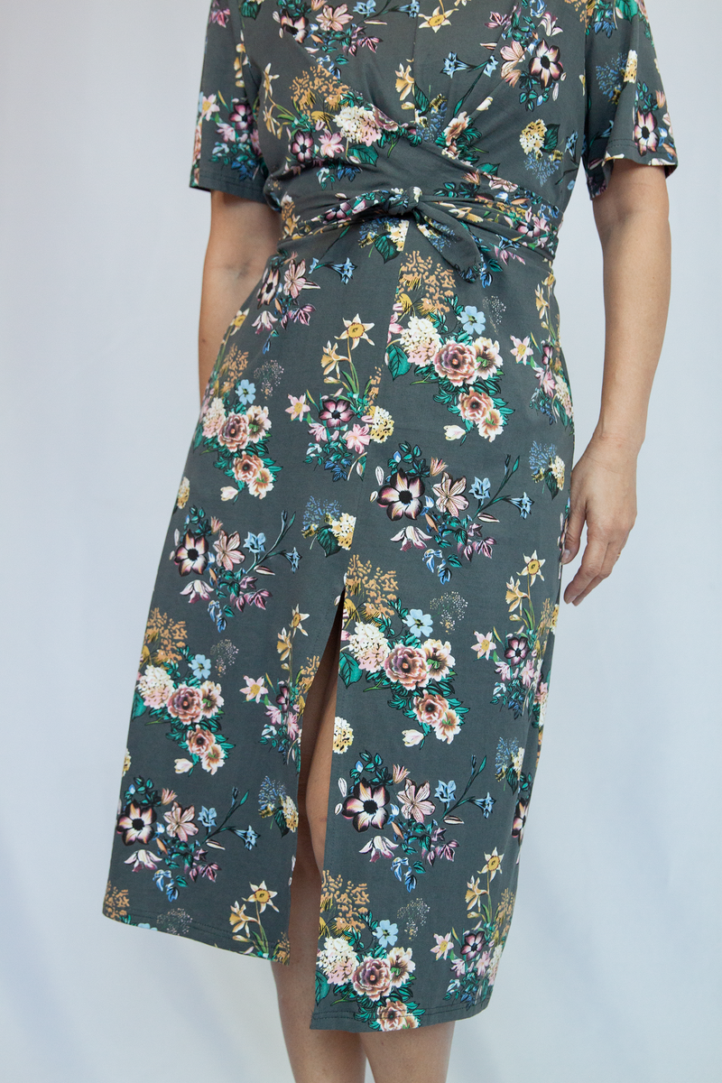 Rose Knit Dress With Bow Rose of Sharon Singapore